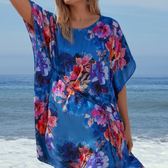 Johnny Was Womens Summer Days Dress Tunic Floral Boho Resort Cover Up - Picture 1 of 6